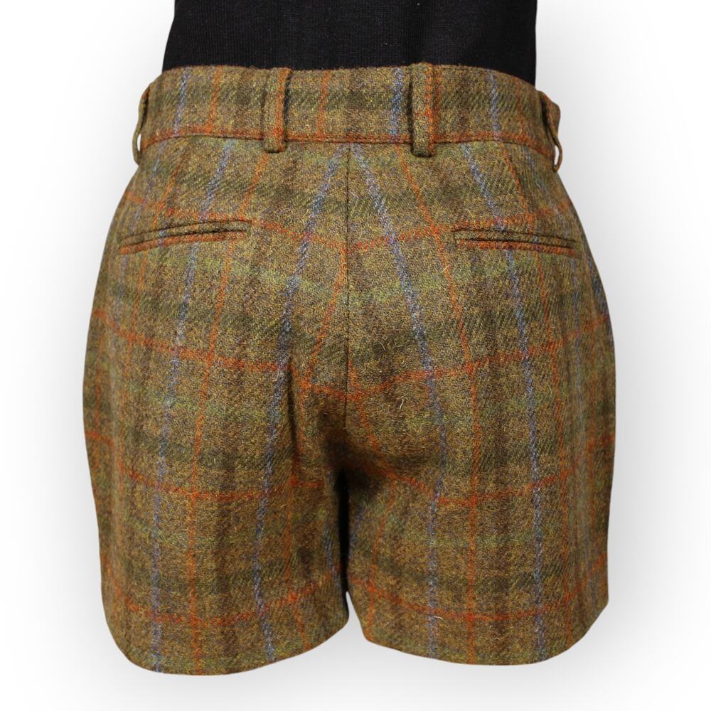BOAST (4) Harris Tweed Wool Shorts Plaid Lined Deadstock NEW Brown Green - Picture 4 of 16